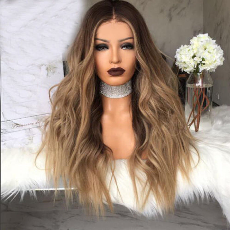 European And American Ladies With Long Brown Gradual Curly Hair