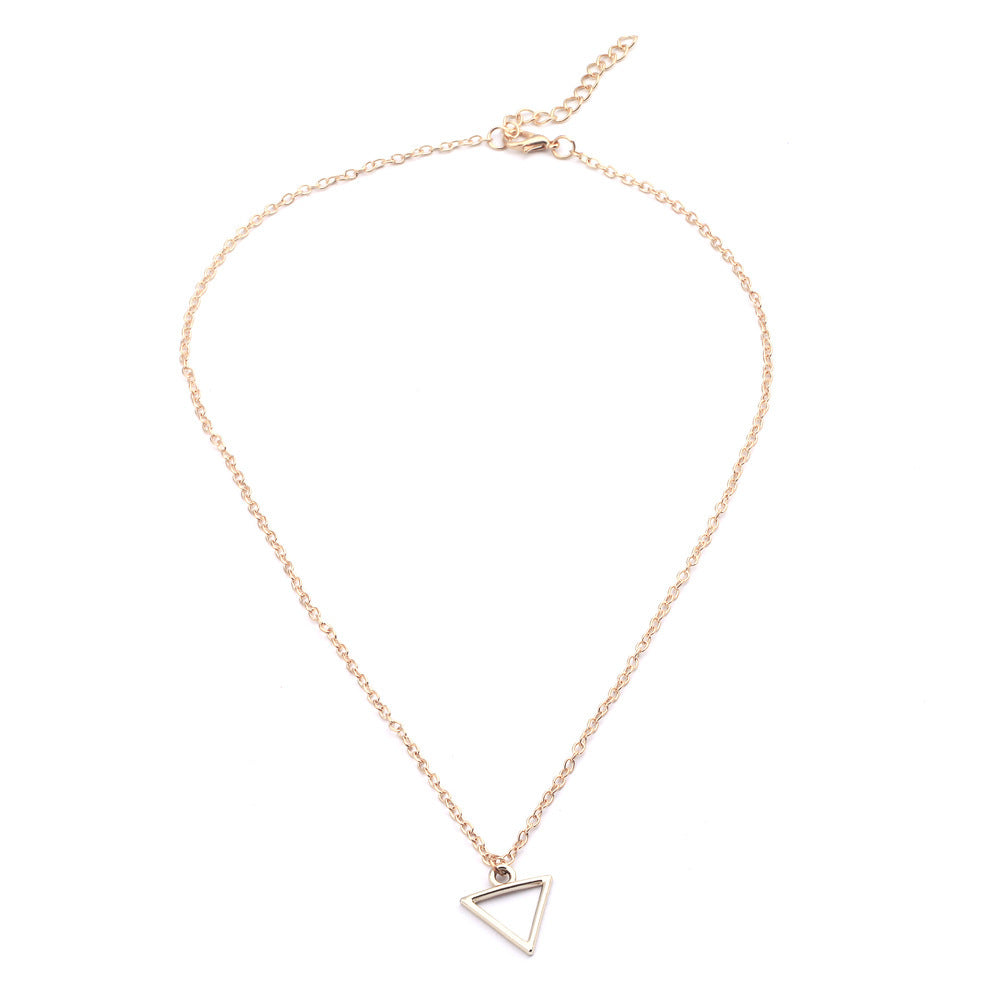 Women's necklace geometric triangle pendant necklace