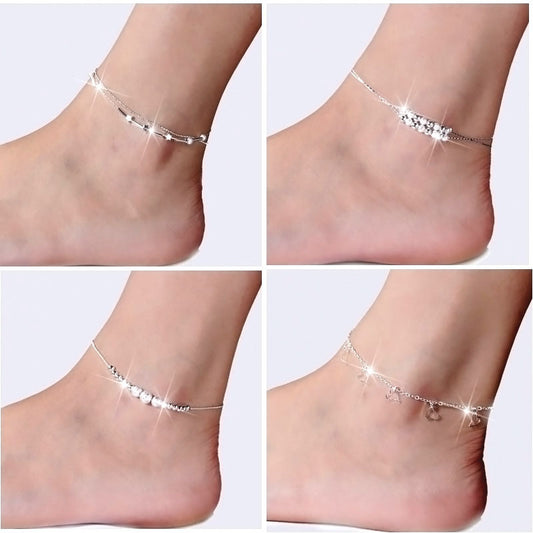 Retro star anklet