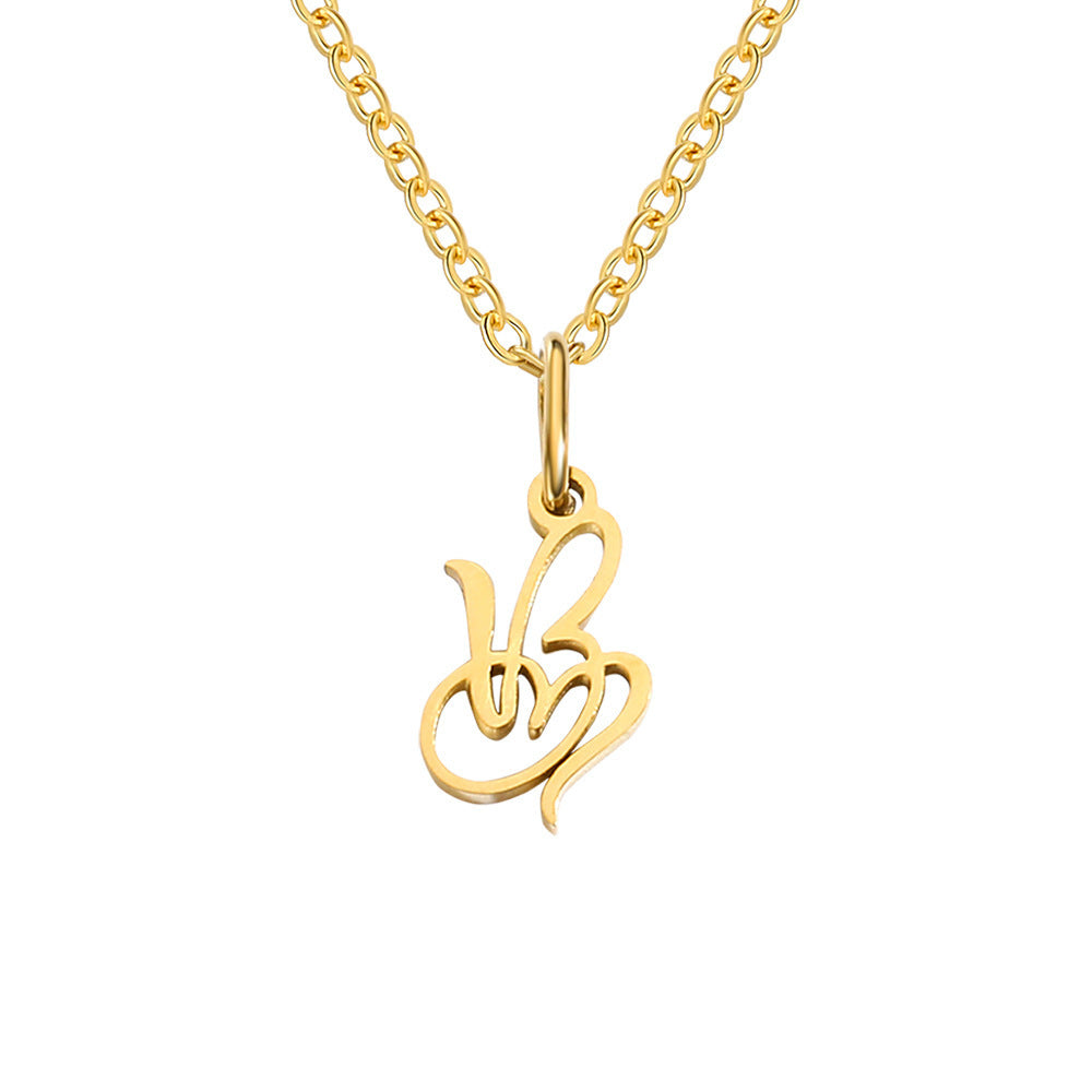 New 26 Letter Necklace Versatile Personality Necklace Pendant