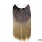 S-noilite 20 inches Invisible Wire No Clips in Hair Extensions Secret Fish Line Hairpieces Silky Straight Synthetic