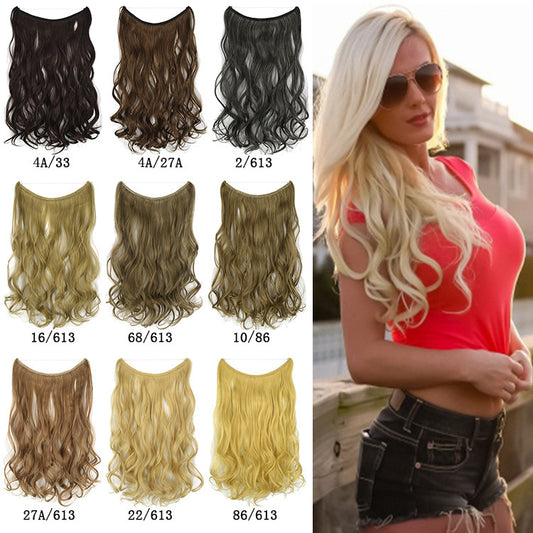 Women's One-piece Seamless Hair Extension Wig Set