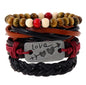 Fashion Beaded Leather Bracelets And Bracelets