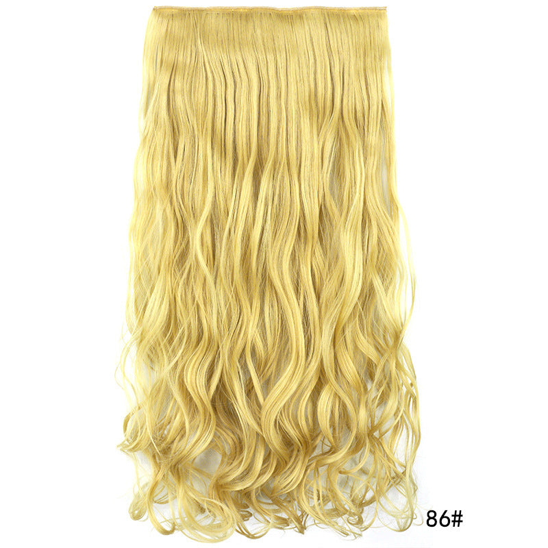 One Piece Hairpiece Clip Long Curly Hair Extension