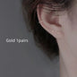 925 Silver Plated Pierced-ear-caring Ear Studs Women