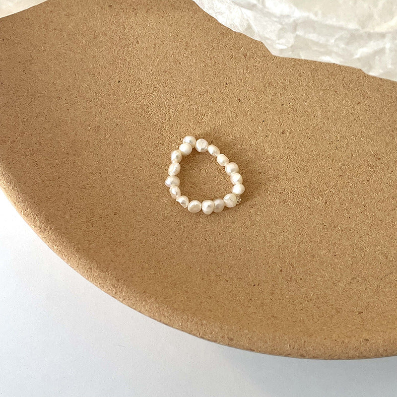 Freshwater Pearl Opening Irregular Ring