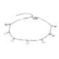 Double-layered anklet Retro beach ball chain heart-shaped anklet