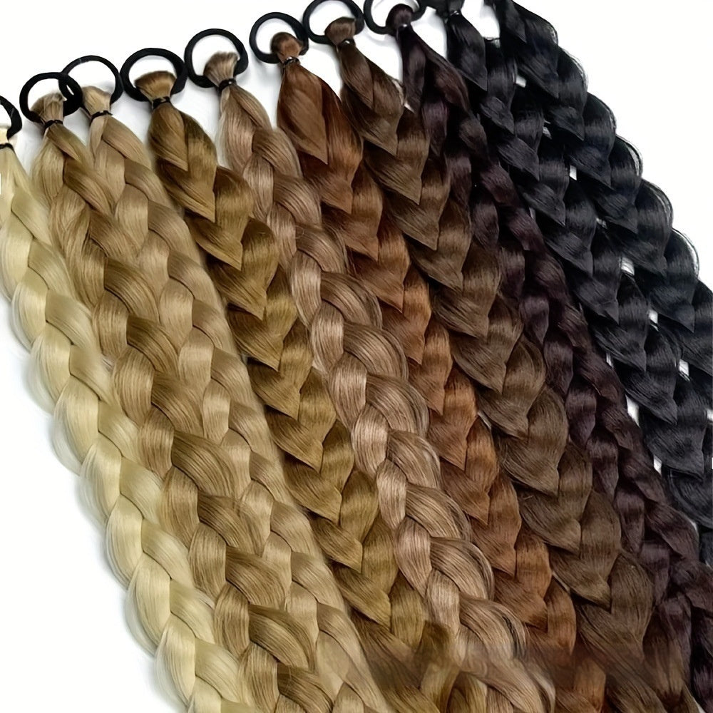 Wig Ponytail 24-inch Fishbone Plaits Headdress Twist High-temperature Fiber Hair