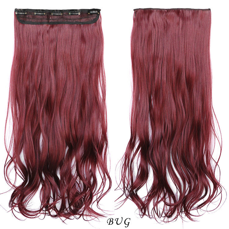 One Piece Hairpiece Clip Long Curly Hair Extension