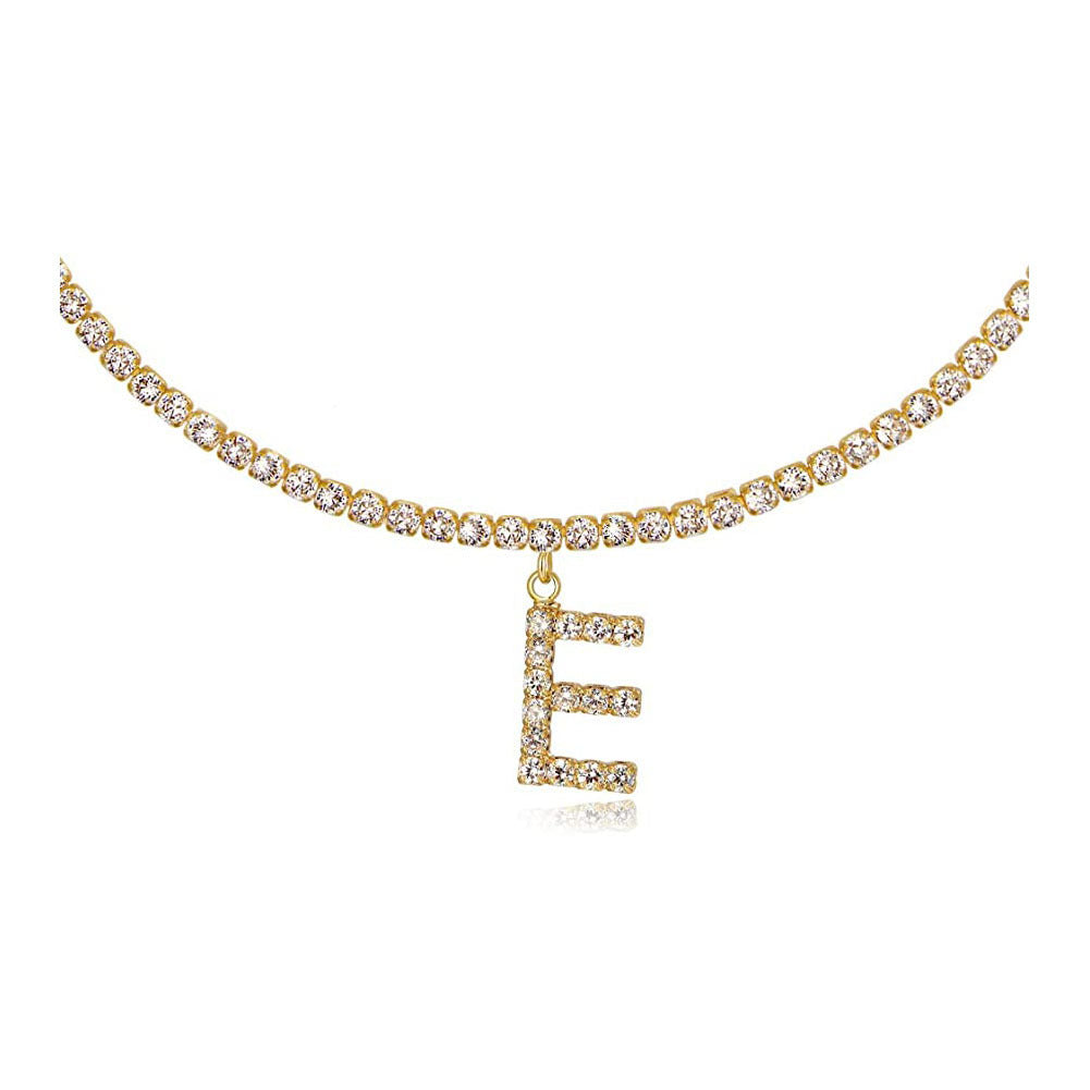 Europe And America Creative Decorative Diamond Letters Necklace Fashion Jewelry