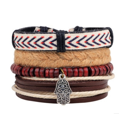 Fashion Beaded Leather Bracelets And Bracelets