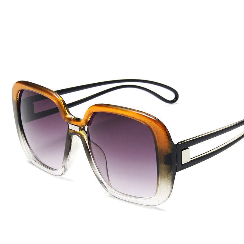 Large frame sunglasses with gradient personality sunglasses