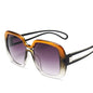 Large frame sunglasses with gradient personality sunglasses