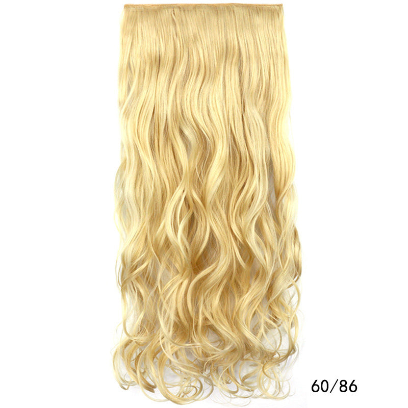 One Piece Hairpiece Clip Long Curly Hair Extension