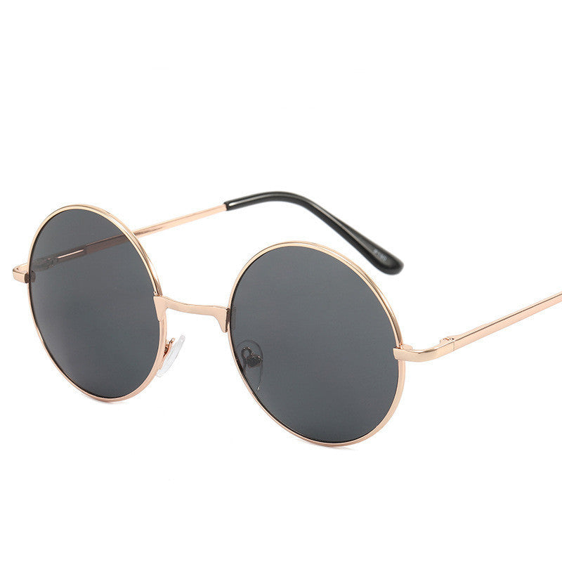 Mens Fashion Retro Round Frame Sunglasses