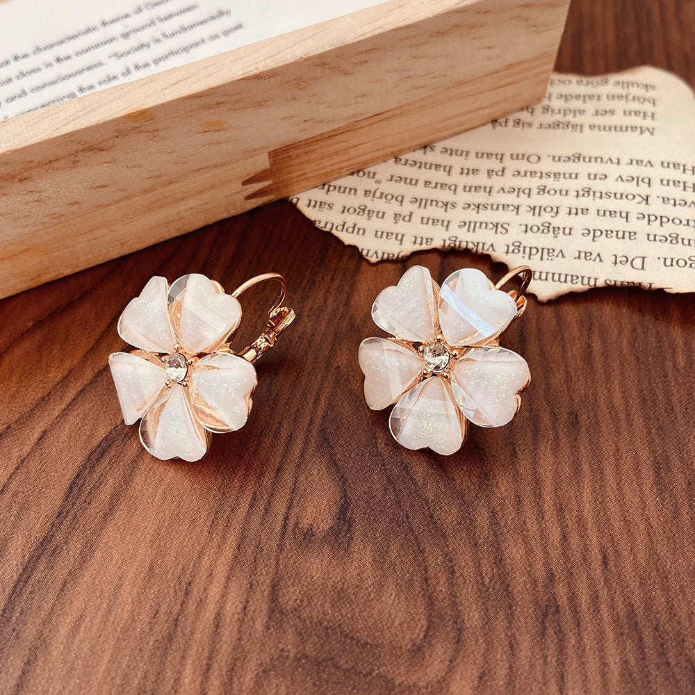 Fashion Earrings Flower Sweet And Gentle