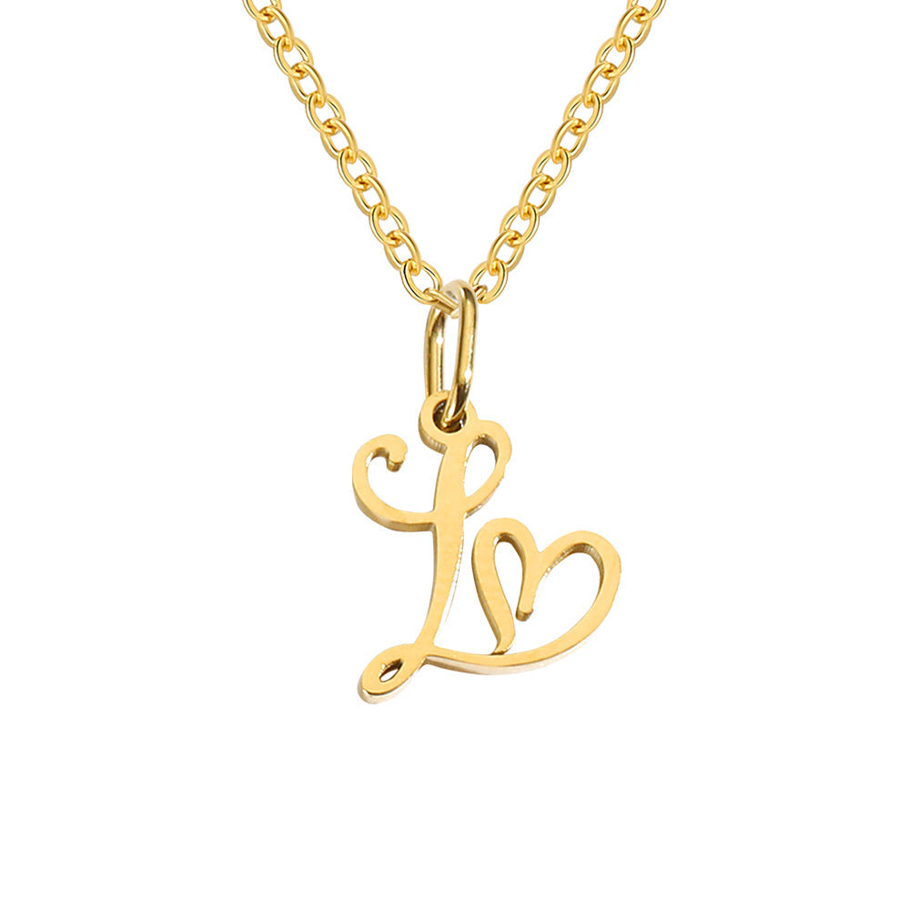 New 26 Letter Necklace Versatile Personality Necklace Pendant