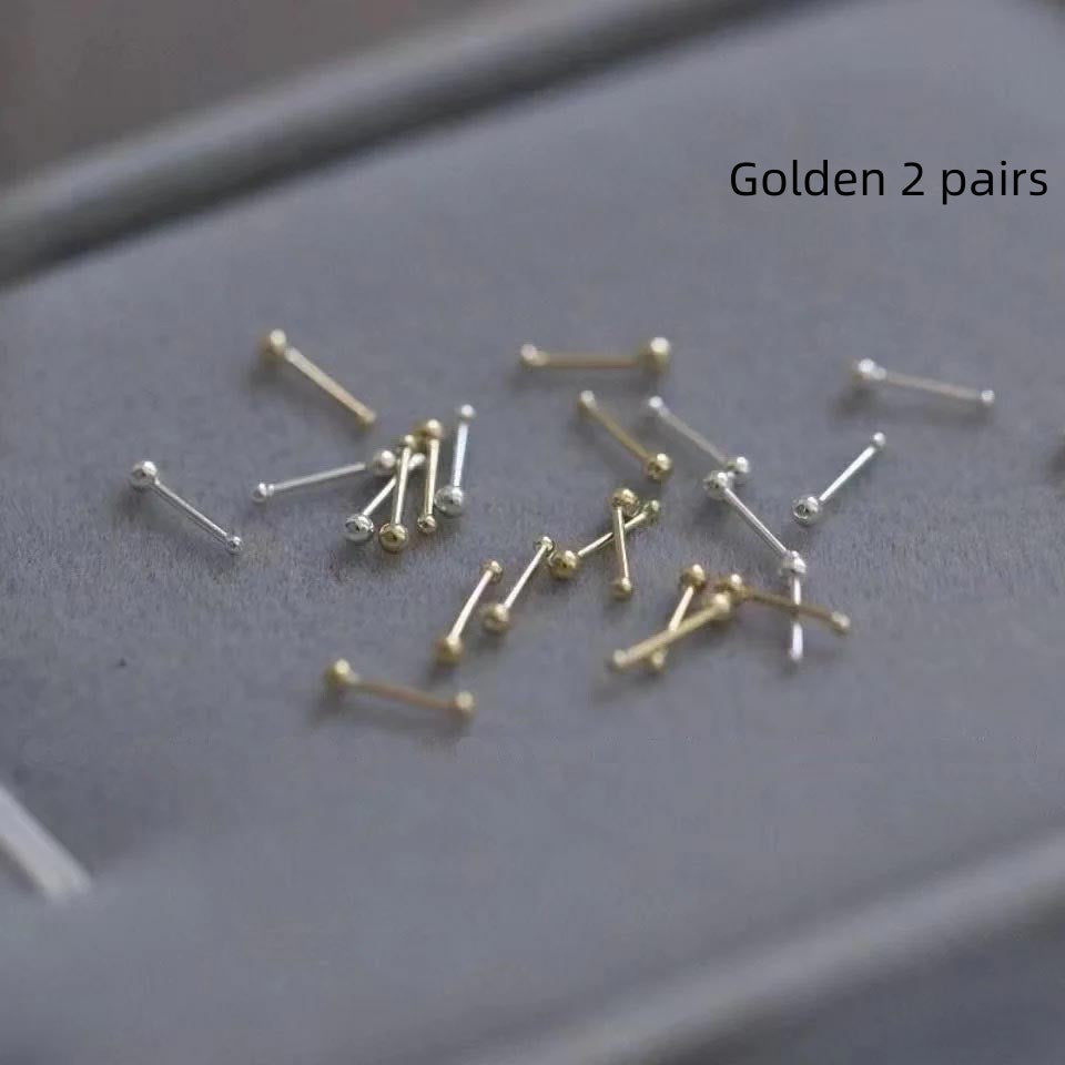 925 Silver Plated Pierced-ear-caring Ear Studs Women