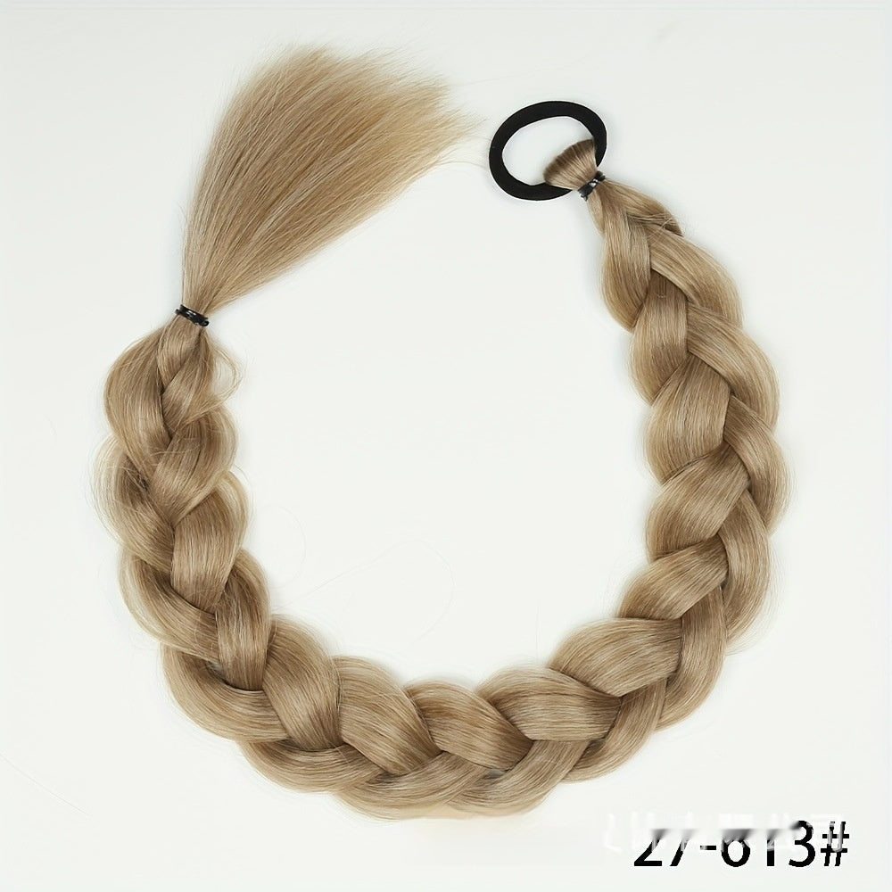 Wig Ponytail 24-inch Fishbone Plaits Headdress Twist High-temperature Fiber Hair