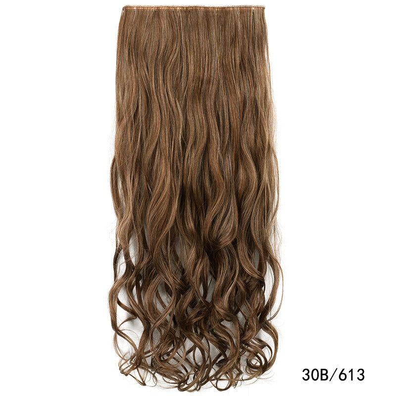 One Piece Hairpiece Clip Long Curly Hair Extension