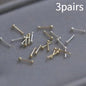 925 Silver Plated Pierced-ear-caring Ear Studs Women