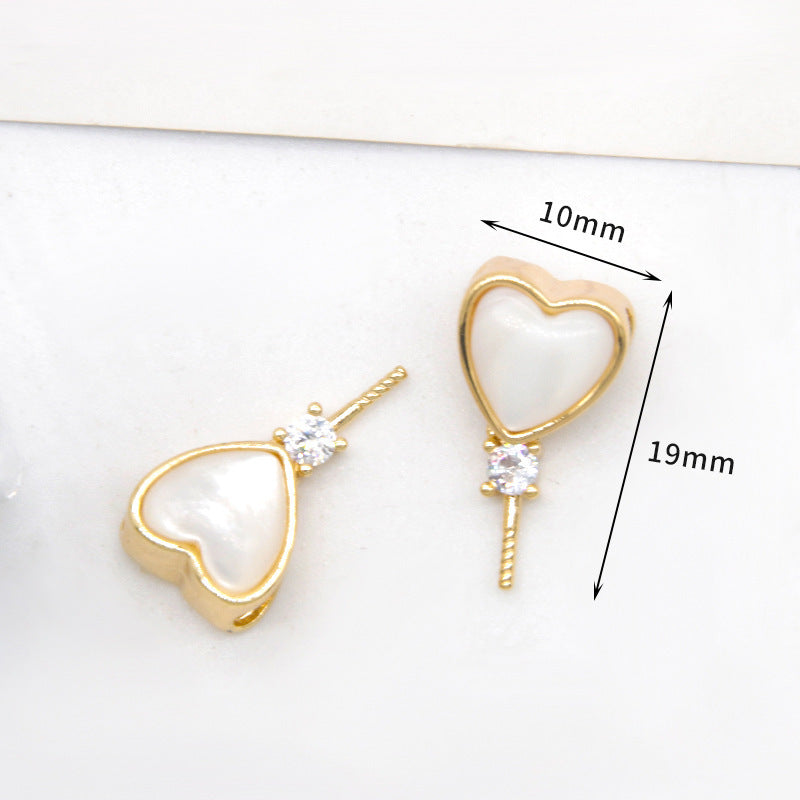 Women's White Shell Pendant Ear Rings