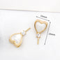 Women's White Shell Pendant Ear Rings