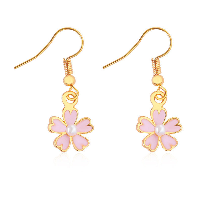 Fashion Earrings Flower Sweet And Gentle