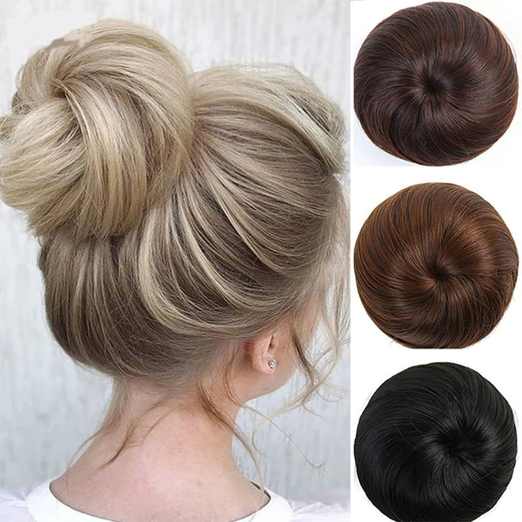 Wig Women's Mini Fluffy Micro Roll Coiled Hair Bun