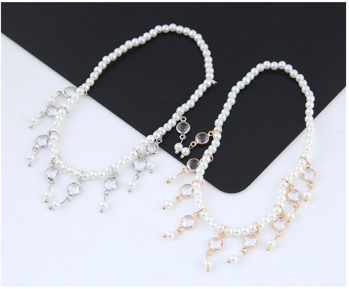 Pearl tassel anklet