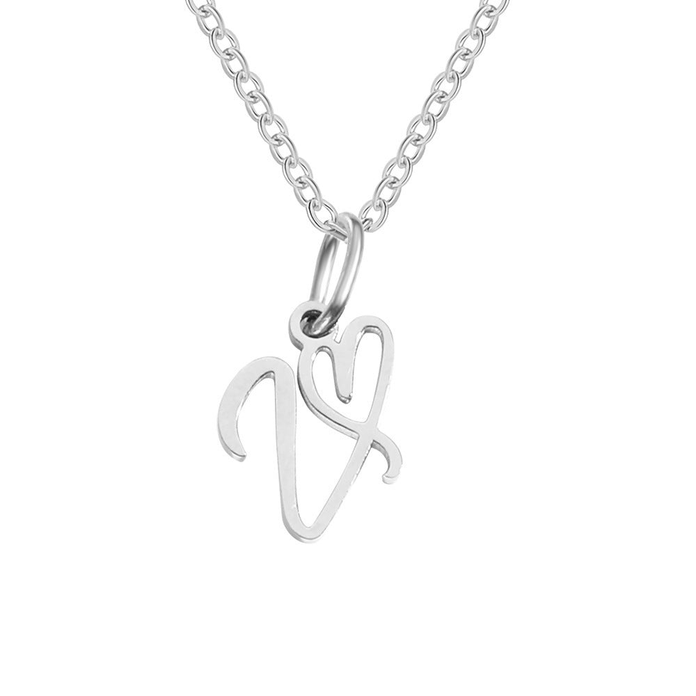 New 26 Letter Necklace Versatile Personality Necklace Pendant