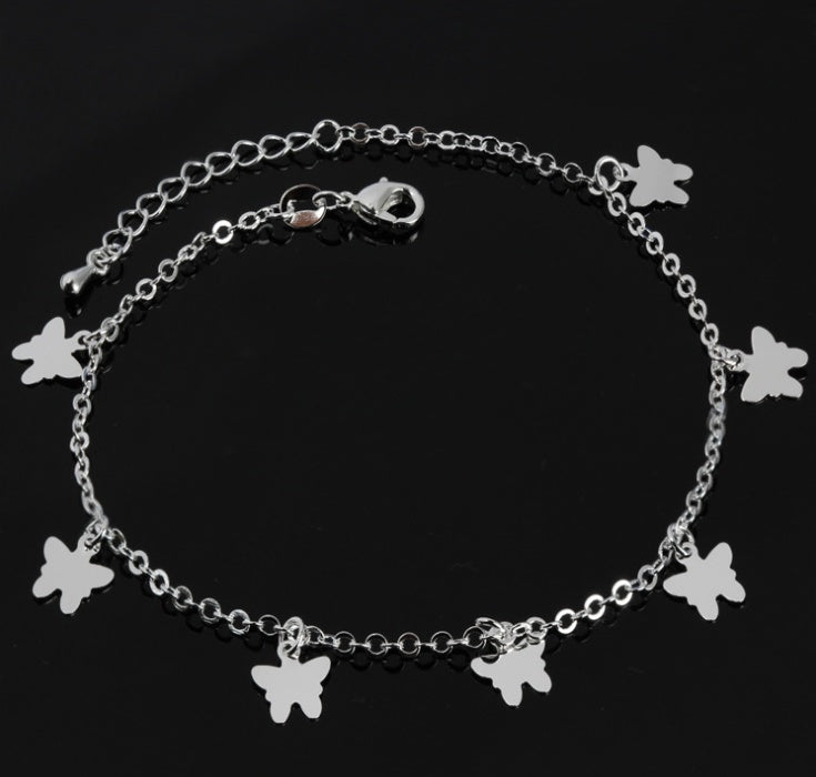 Retro star anklet