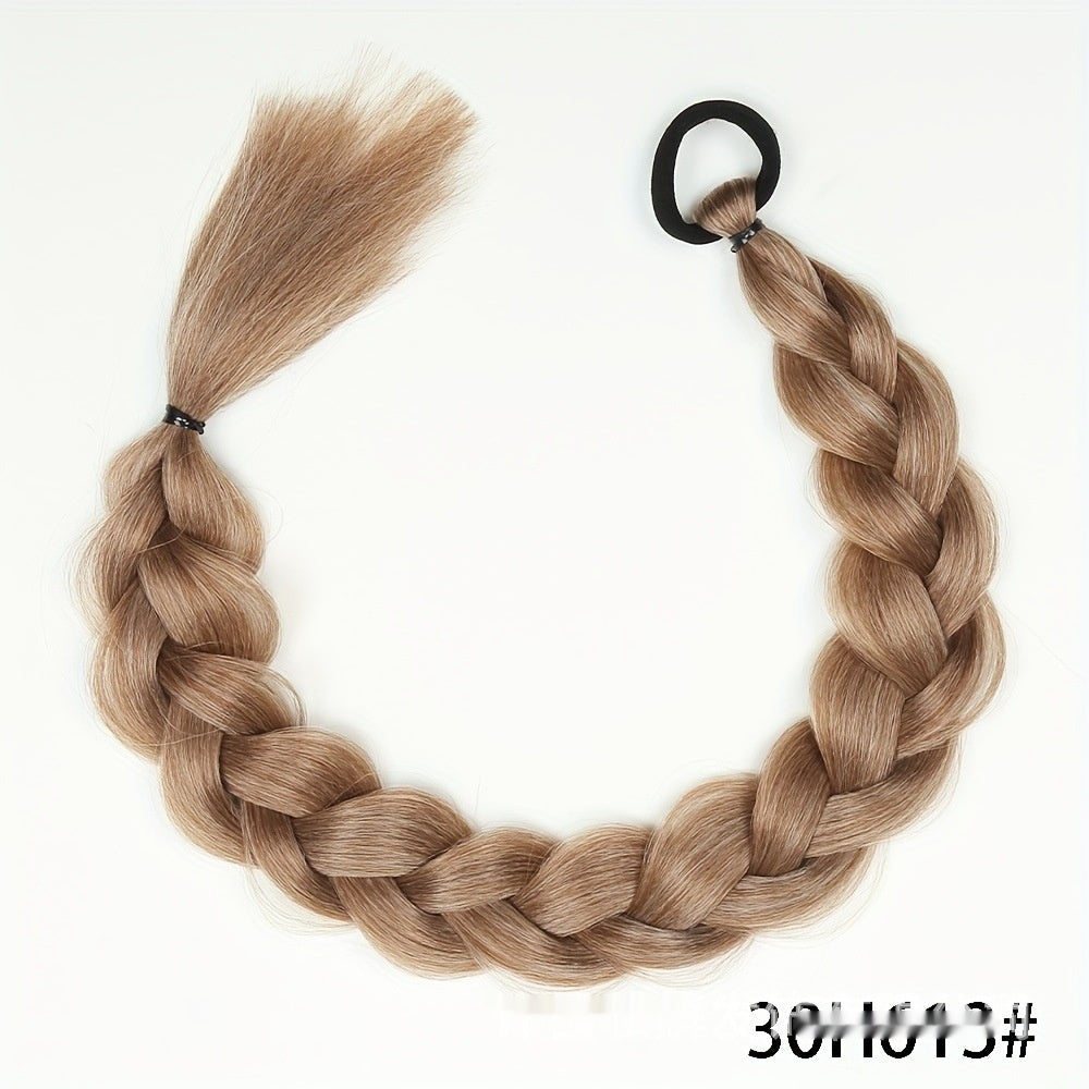 Wig Ponytail 24-inch Fishbone Plaits Headdress Twist High-temperature Fiber Hair