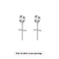 Cross Stud Earrings Male European Hip Hop