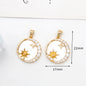 Women's White Shell Pendant Ear Rings