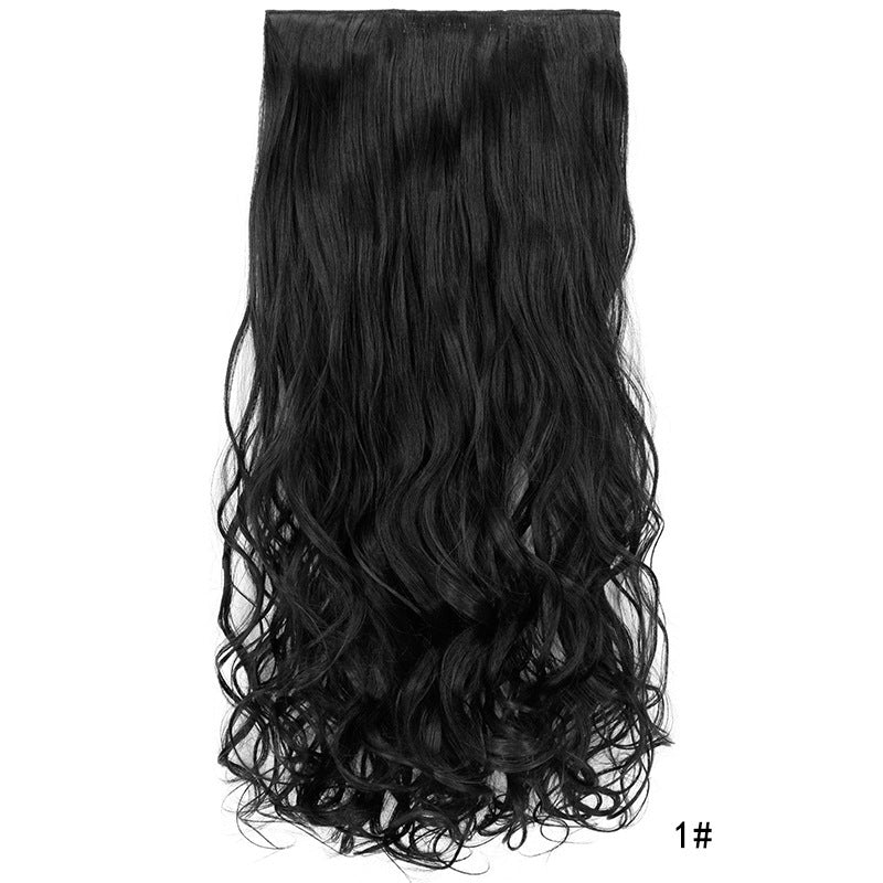 One Piece Hairpiece Clip Long Curly Hair Extension