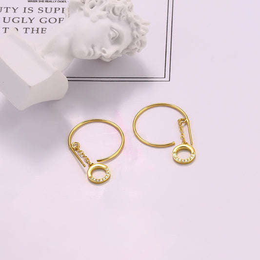 French Fashion Geometric Earrings Noble Cold Style