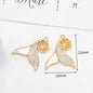 Women's White Shell Pendant Ear Rings