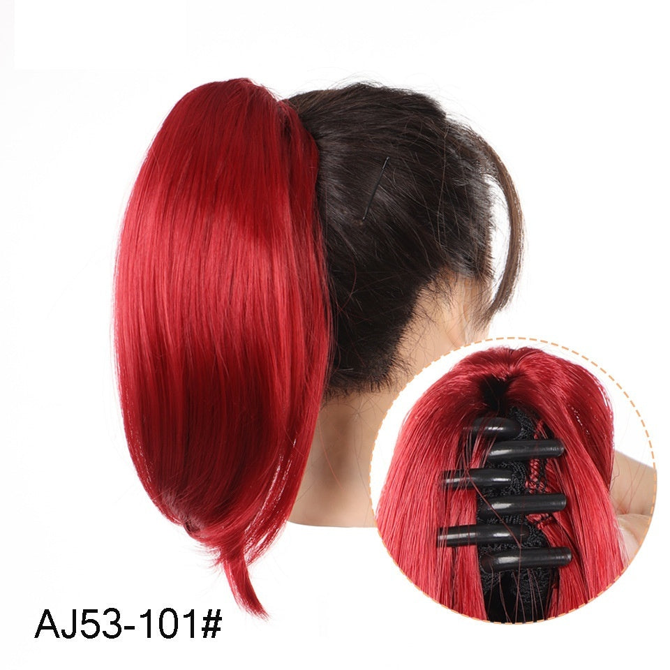 Wig Ponytail Women's Clip-on Short Inner Buckle