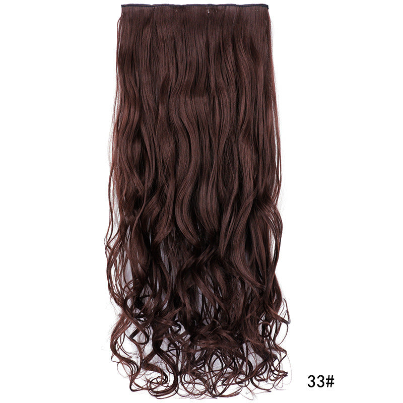 One Piece Hairpiece Clip Long Curly Hair Extension