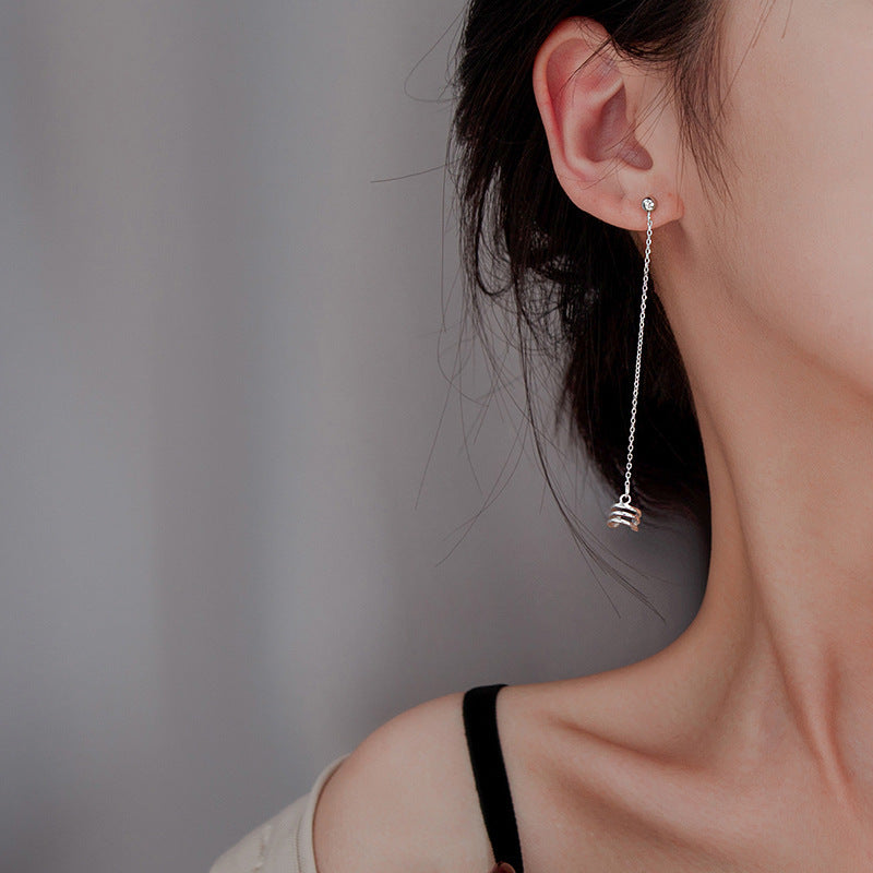 Minimalist One Piece Chain Stud Earrings Fashionmonger Simple Dark Men's And Women's Ear Rings Geometric Line Ear Clip Earrings