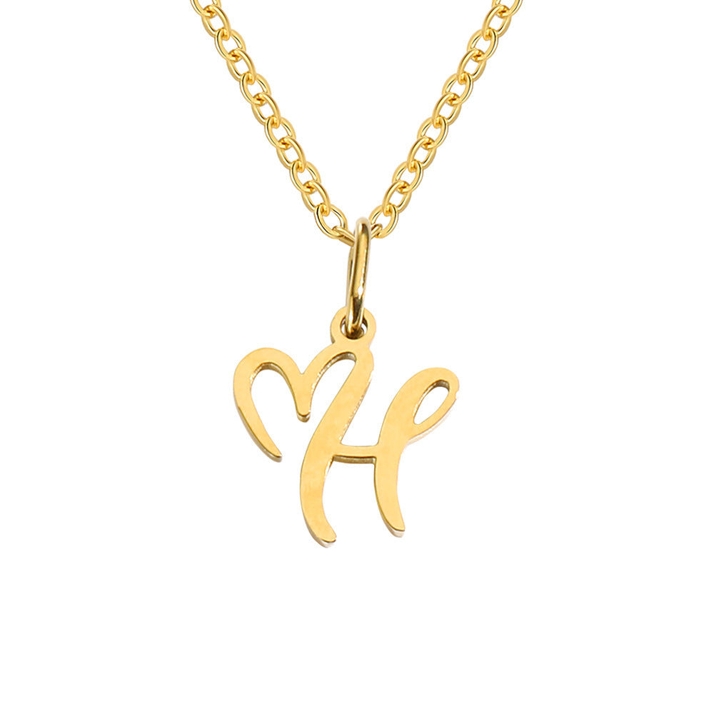 New 26 Letter Necklace Versatile Personality Necklace Pendant