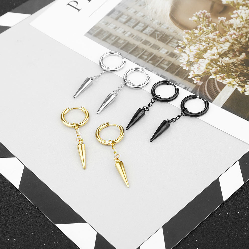 Punk Sharp Cone Personality Female Stud Earrings