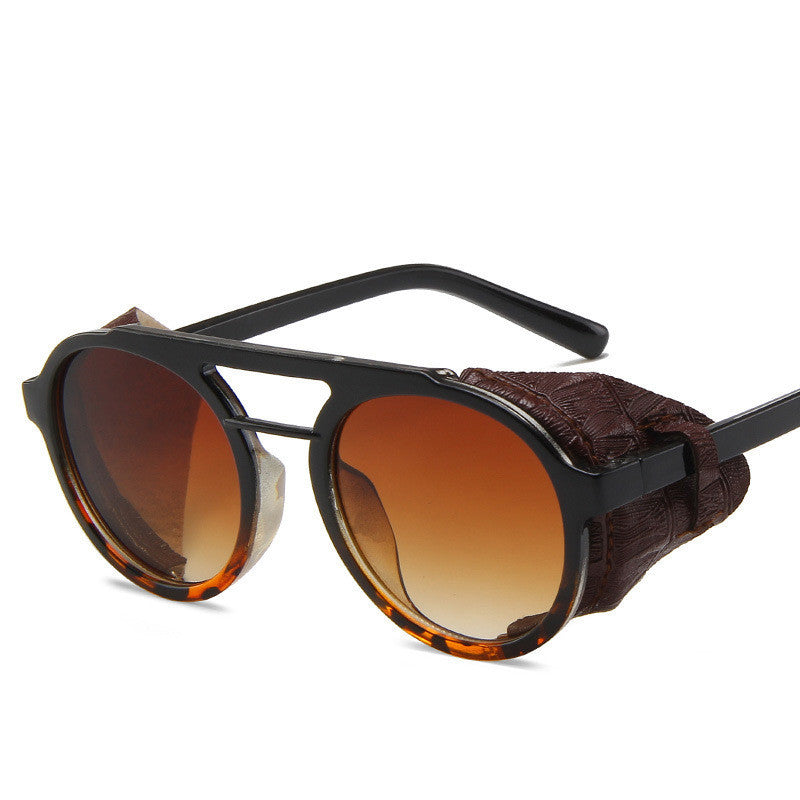 Windproof big frame sunglasses steampunk sunglasses