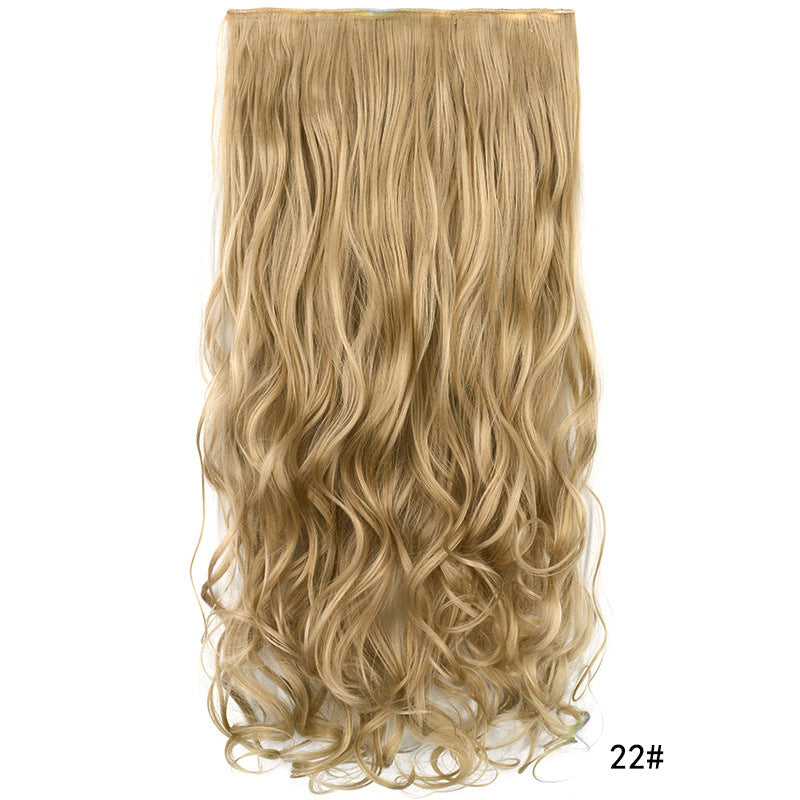 One Piece Hairpiece Clip Long Curly Hair Extension