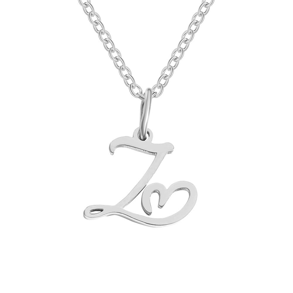 New 26 Letter Necklace Versatile Personality Necklace Pendant