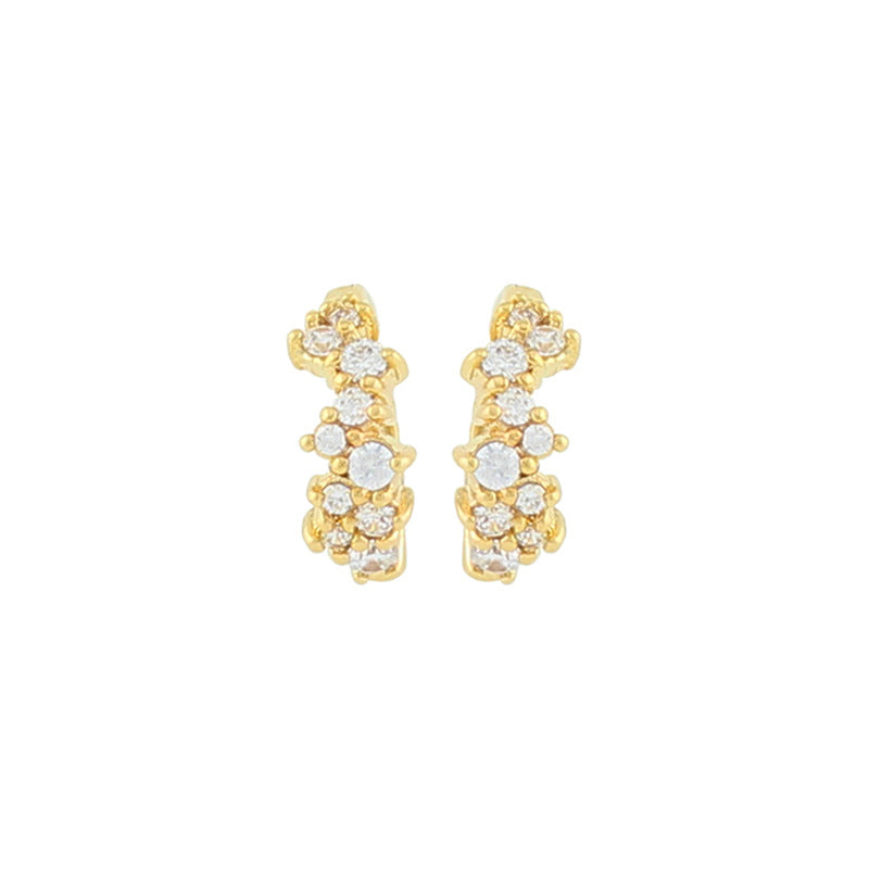 European And American Luxury Zircon Stud Earrings