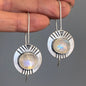 Fashion Personality Retro Moonstone Earrings Women