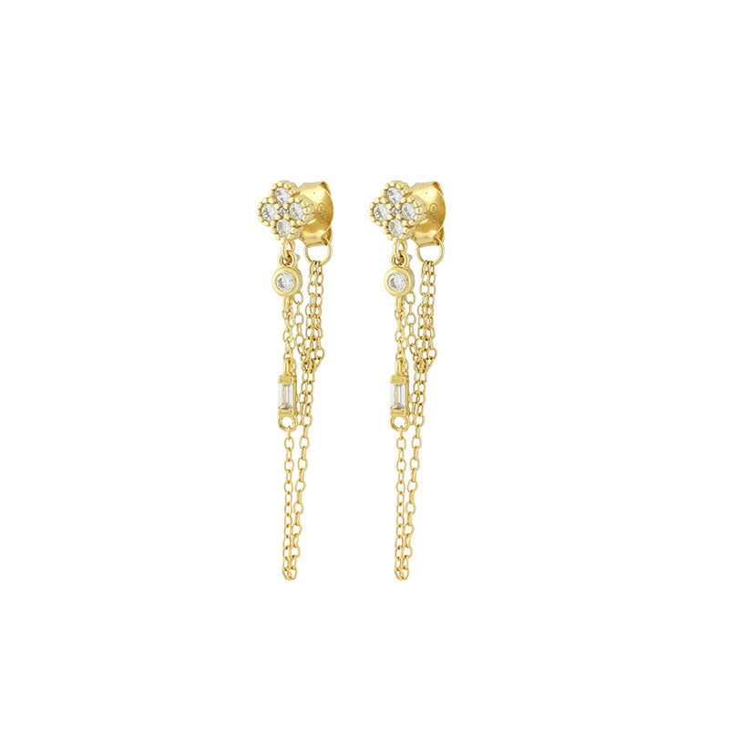 European And American Luxury Zircon Stud Earrings