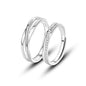 Couple Simple High Sense Four Claw Couple Rings Fashion Open Ring